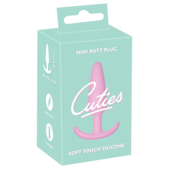 Cuties Mini Butt Plug - plug anale piccolo in silicone - rosa 2,1 cm