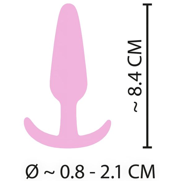 Cuties Mini Butt Plug - plug anale piccolo in silicone - rosa 2,1 cm