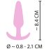 Cuties Mini Butt Plug - plug anale piccolo in silicone - rosa 2,1 cm