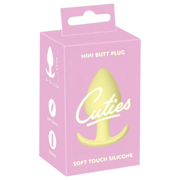 Cuties - plug anale mini - silicone giallo 3,1cm