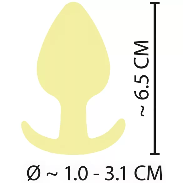 Cuties Mini Butt Plug - plug anale in silicone (giallo, 3,1 cm)