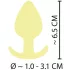 Cuties Mini Butt Plug - plug anale in silicone (giallo, 3,1 cm)