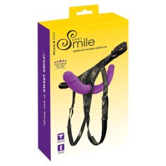   Smile - dildo doppio indossabile con slip - silicone viola nero