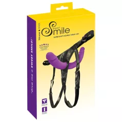   Smile - dildo doppio indossabile con slip - silicone viola nero
