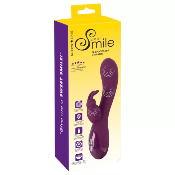 SMILE - vibratore clitorideo 3 motori ricaricabile silicone viola