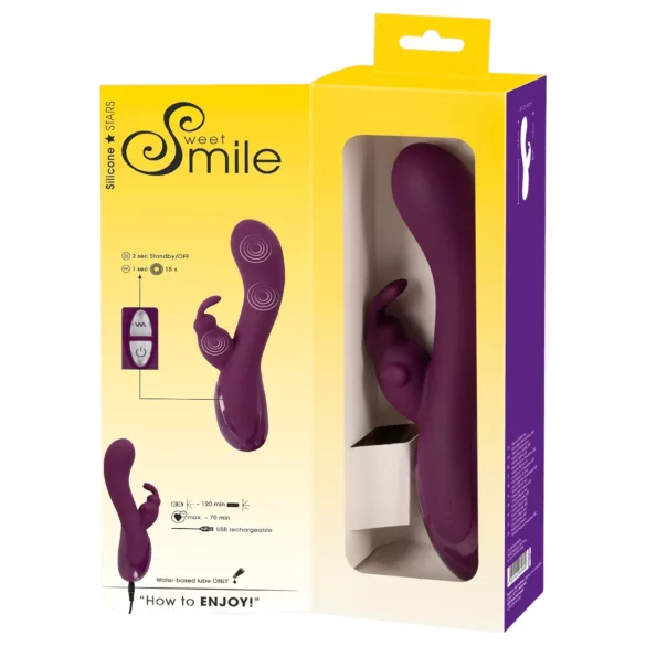 SMILE - vibratore clitorideo 3 motori ricaricabile silicone viola