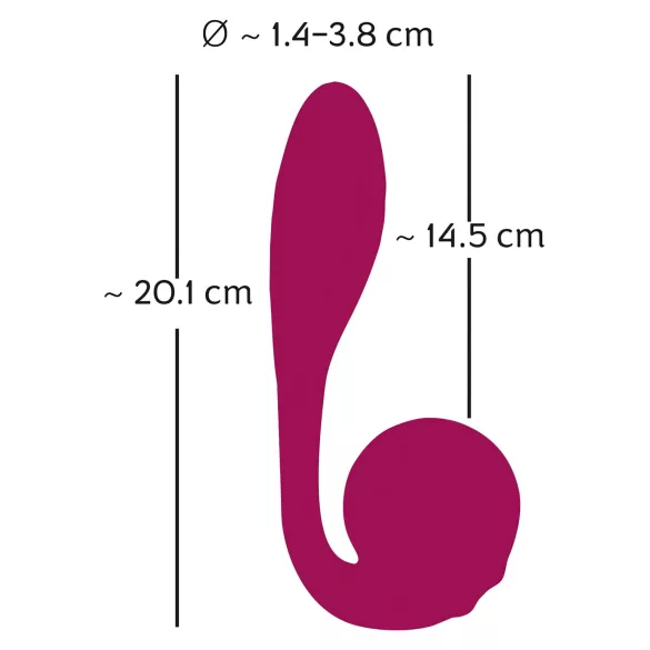 You2Toys Rosenrot - vibratore punto G ricaricabile impermeabile rosso