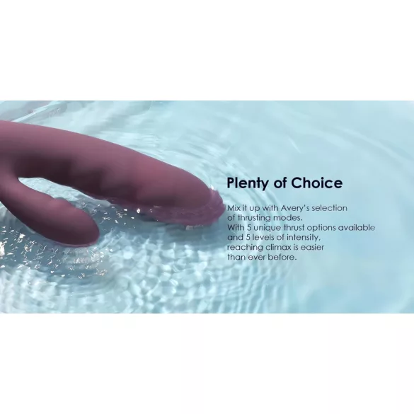 Svakom Avery - vibratore rabbit con funzione spinta ricaricabile