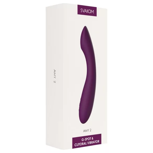 Svakom Amy 2 - vibratore per il punto G ricaricabile e impermeabile (viola)