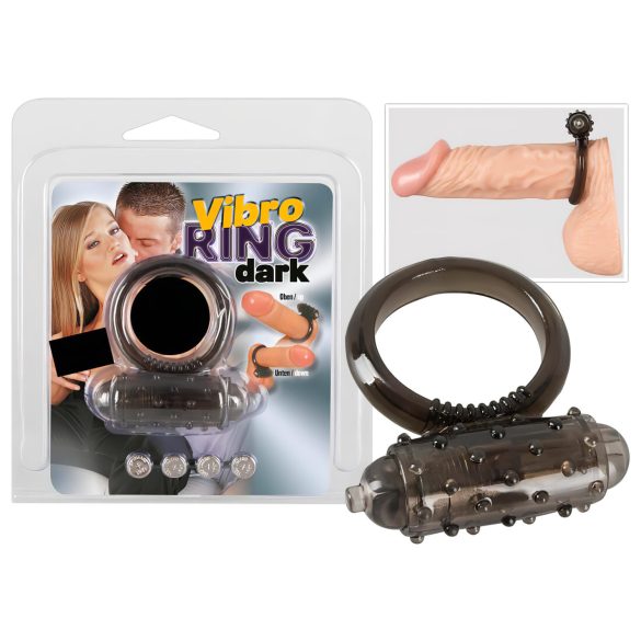 You2Toys - anello fallico vibrante in silicone - nero
