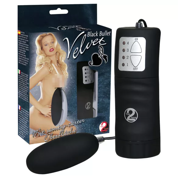 You2Toys - Ovetto vibrante nero - superficie vellutata