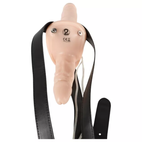 You2Toys - Strap-on doppio vibratore - color carne