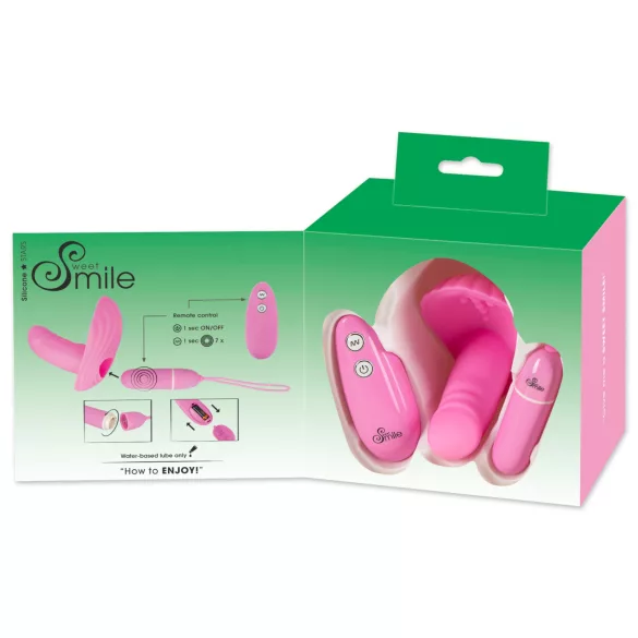SMILE Shelly - vibratore clitoride con telecomando - rosa