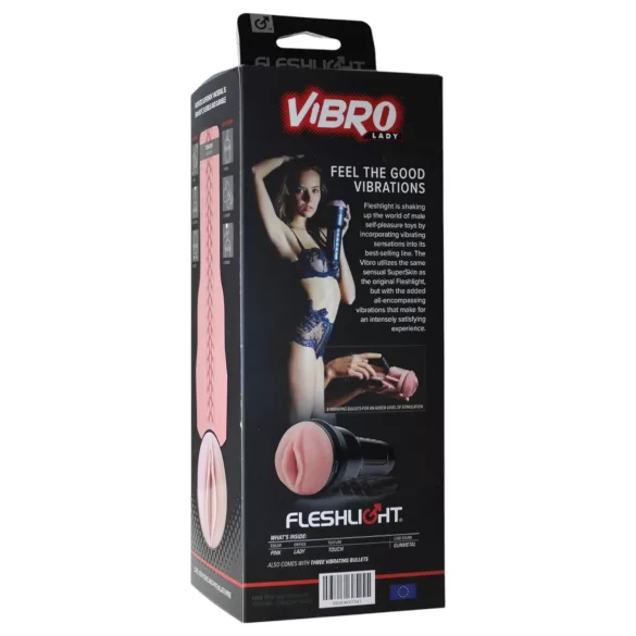 Fleshlight - masturbatore vaginale con vibrazione - interno rosa