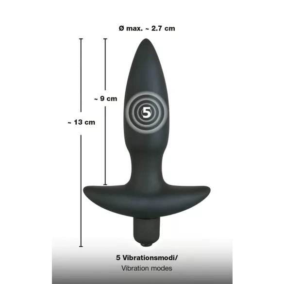 Vibratore plug anale Black Velvets - piccolo