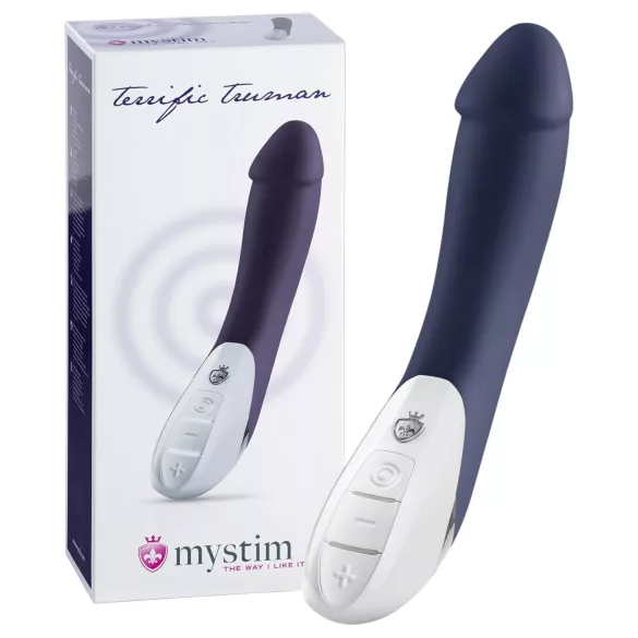 mystim Terrific Truman - vibratore doppio motore - silicone blu