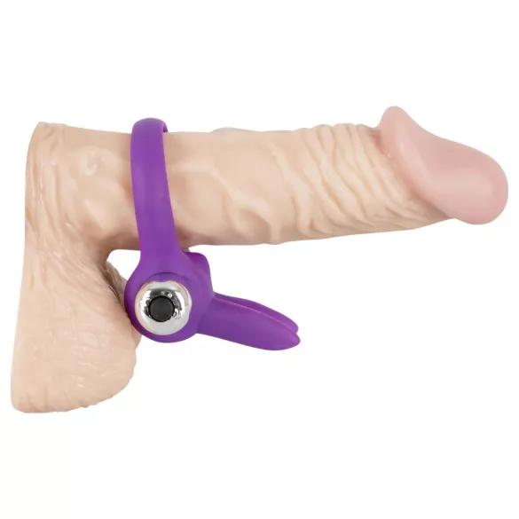 SMILE - anello fallico vibrante rabbit - silicone viola
