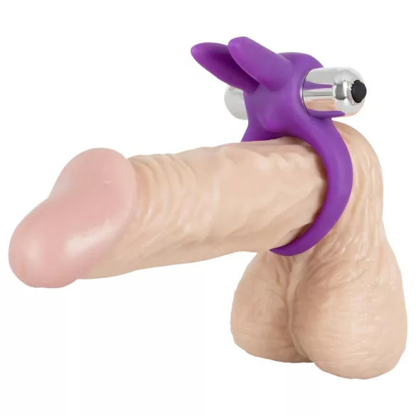 SMILE - anello fallico vibrante rabbit - silicone viola