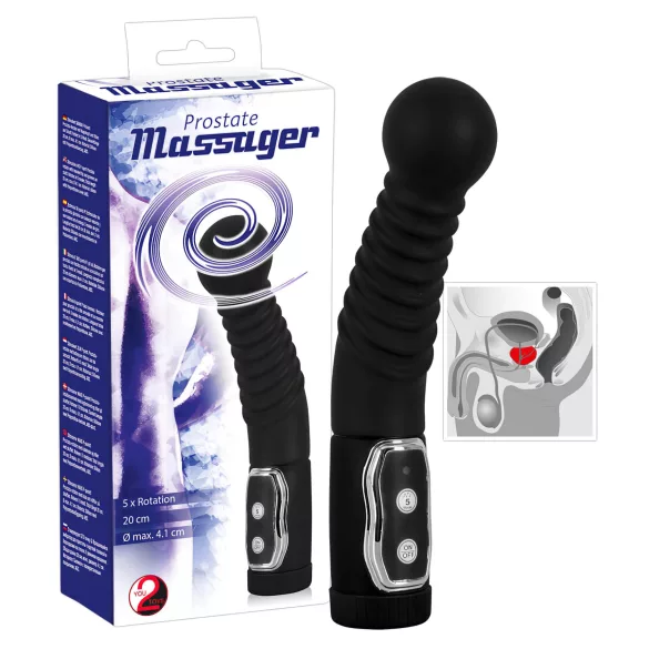 You2Toys - Massaggiatore prostatico rotante - vibratore prostata nero