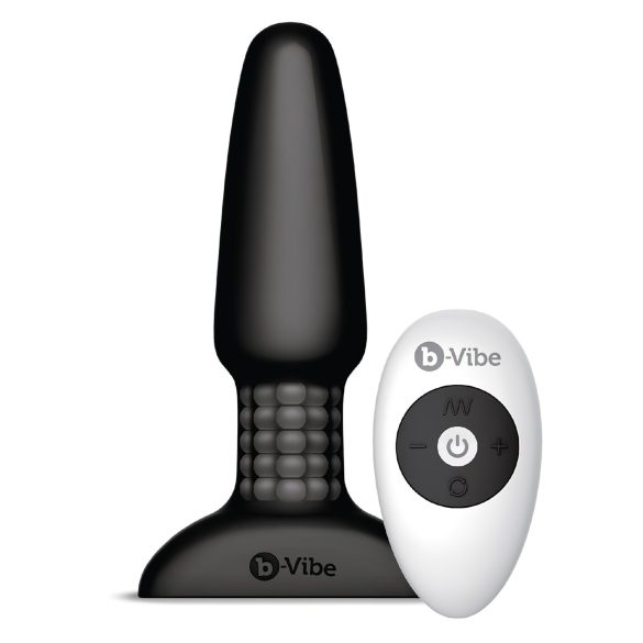 b-Vibe - vibratore anale ricaricabile con perle rotanti (nero)
