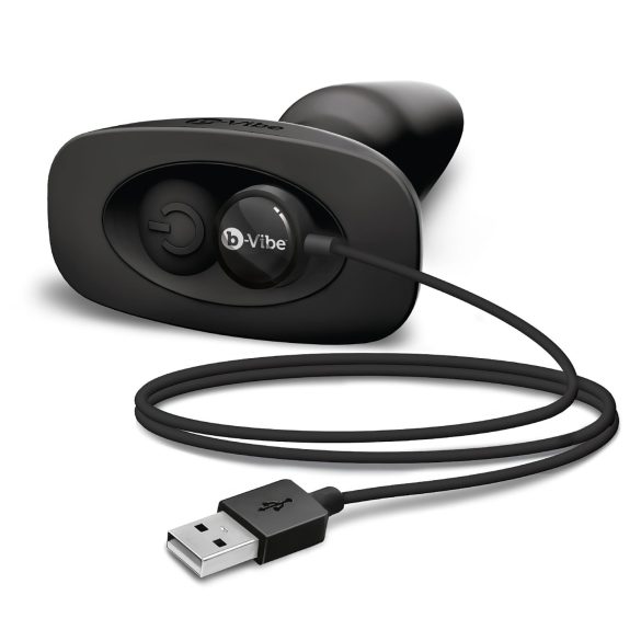 b-Vibe - vibratore anale ricaricabile con perle rotanti (nero)