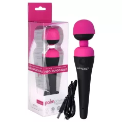   PalmPower Wand - massaggiatore vibrante ricaricabile - silicone rosa/nero