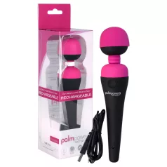   PalmPower Wand - massaggiatore vibrante ricaricabile - silicone rosa/nero