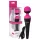 PalmPower Wand - massaggiatore vibrante ricaricabile - silicone rosa/nero