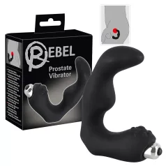 Rebel - vibratore prostatico curvo - silicone nero