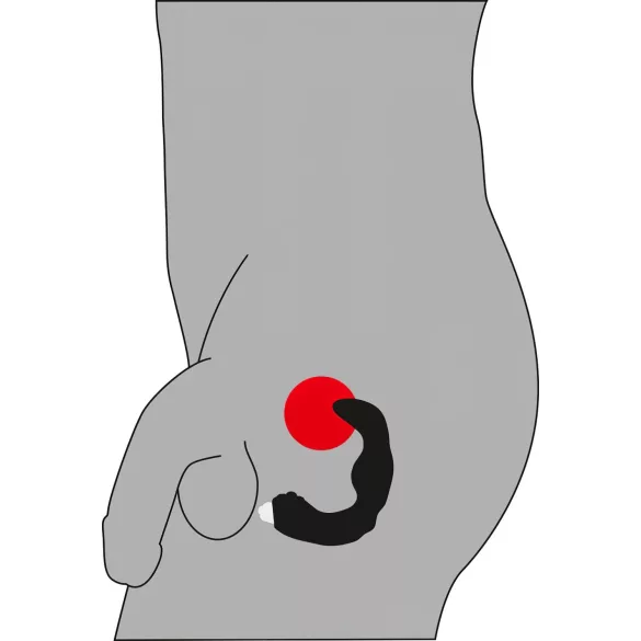 Rebel - vibratore prostatico curvo - silicone nero