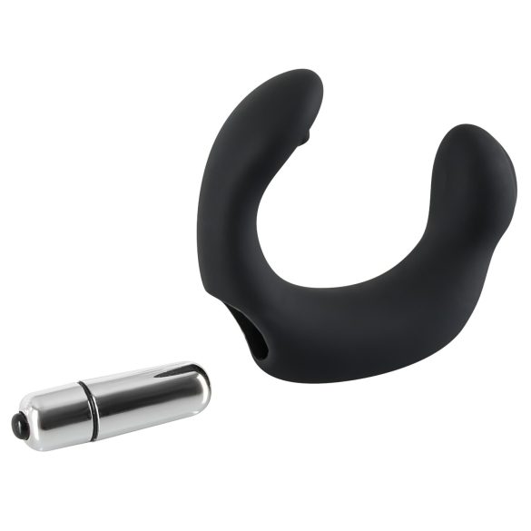 Rebel - vibratore prostatico curvo - silicone nero