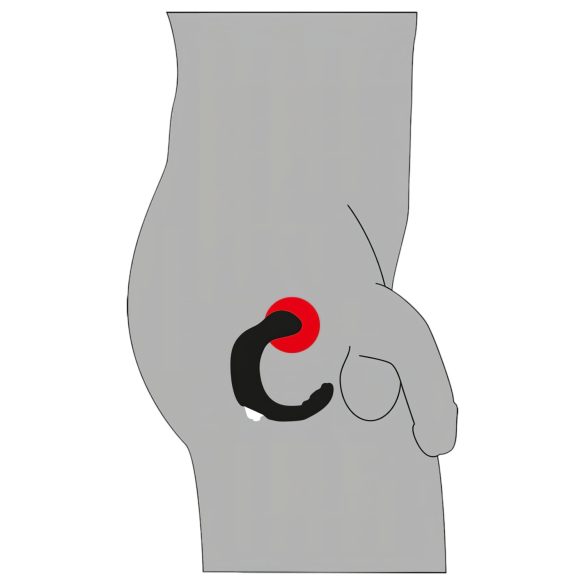 Rebel - vibratore prostatico curvo - silicone nero