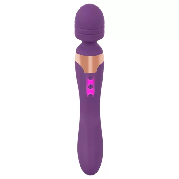 Javida Double - vibratore massaggiatore doppio - silicone viola