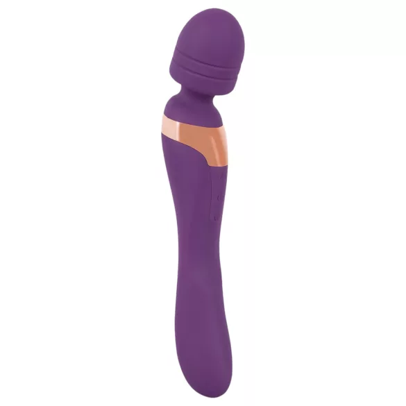 Javida Double - vibratore massaggiatore doppio - silicone viola