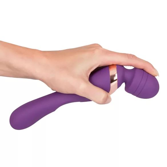 Javida Double - vibratore massaggiatore doppio - silicone viola
