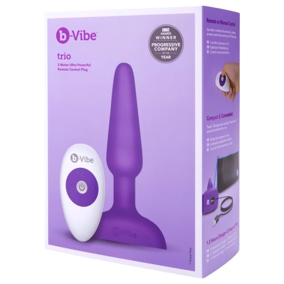 b-Vibe trio - Vibratore anale a 3 motori (viola)