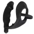 Black Velvets - vibratore anale con anello pene e scroto - nero