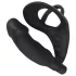 Black Velvets - vibratore anale con anello pene e scroto - nero