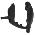 Black Velvets - vibratore anale con anello pene e scroto - nero