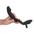 Black Velvets - vibratore anale con anello pene e scroto - nero