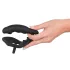 Black Velvets - vibratore anale con anello pene e scroto - nero