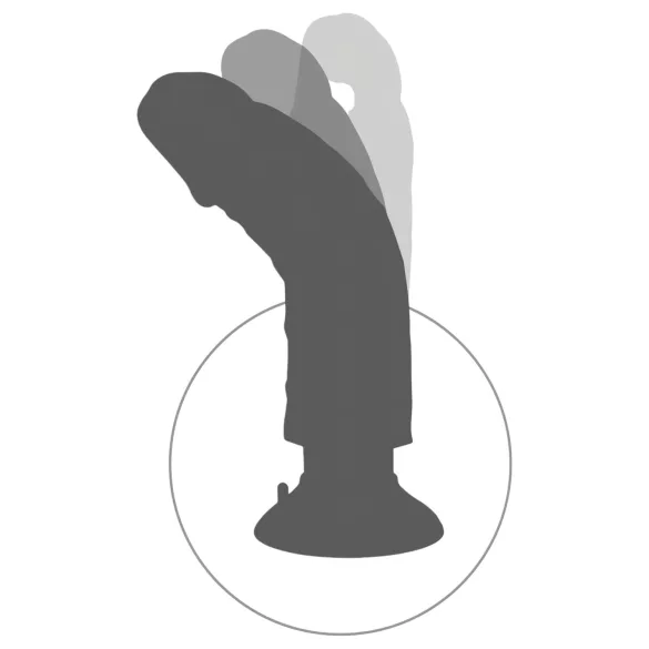 King Cock - vibratore realistico con ventosa 23 cm - colore naturale