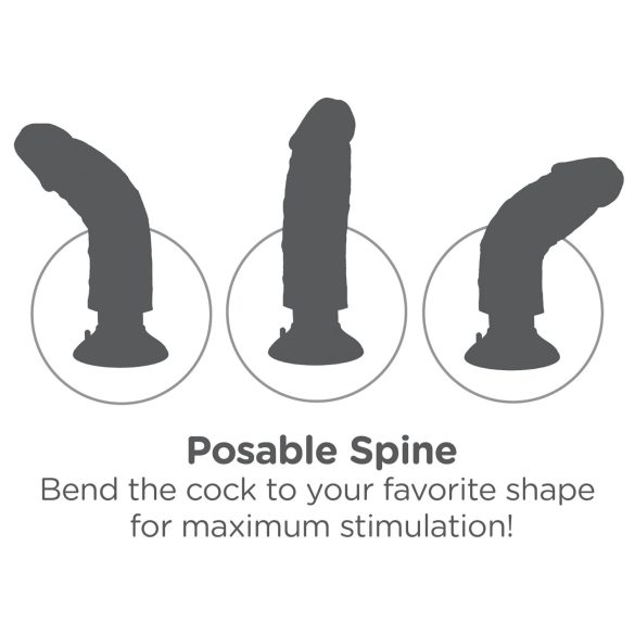 King Cock - vibratore realistico con ventosa - 25 cm - colore naturale
