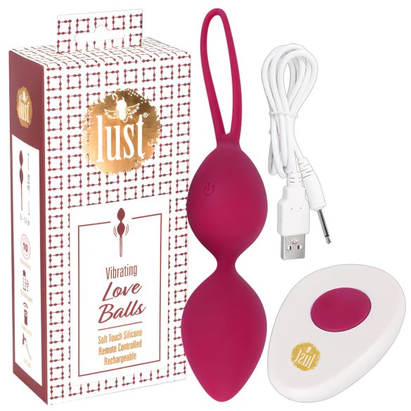 Lust - Palline Geisha vibranti a batteria con radio (mora)