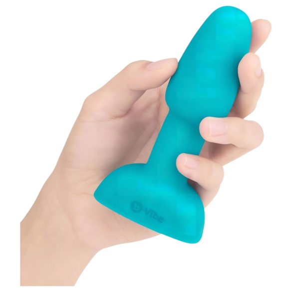b-Vibe - Vibratore anale con perle rotanti - silicone turchese