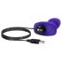 b-Vibe Rimming - vibratore anale con perle rotanti (viola)
