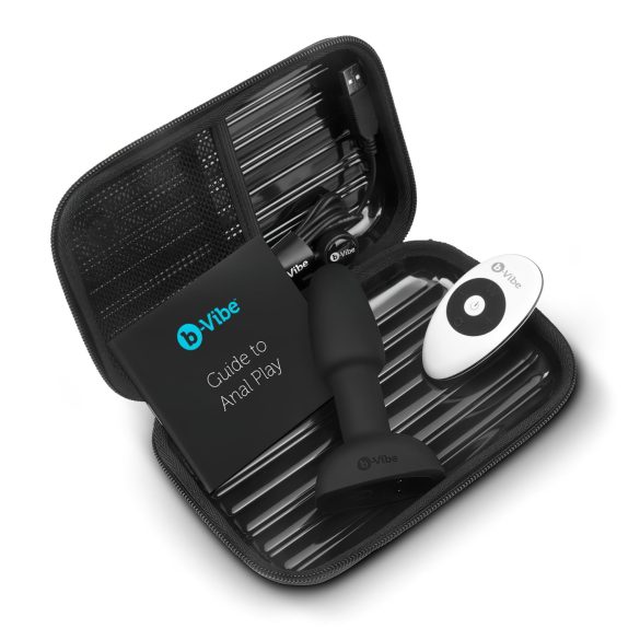 b-Vibe Rimming - vibratore anale con sfere rotanti - nero