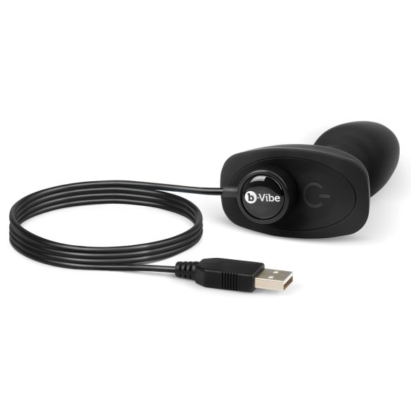 b-Vibe Rimming - vibratore anale con sfere rotanti - nero