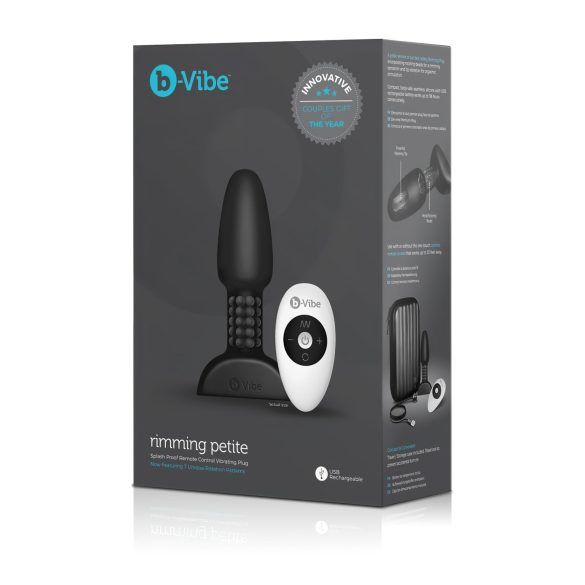 b-Vibe Rimming - vibratore anale con sfere rotanti - nero