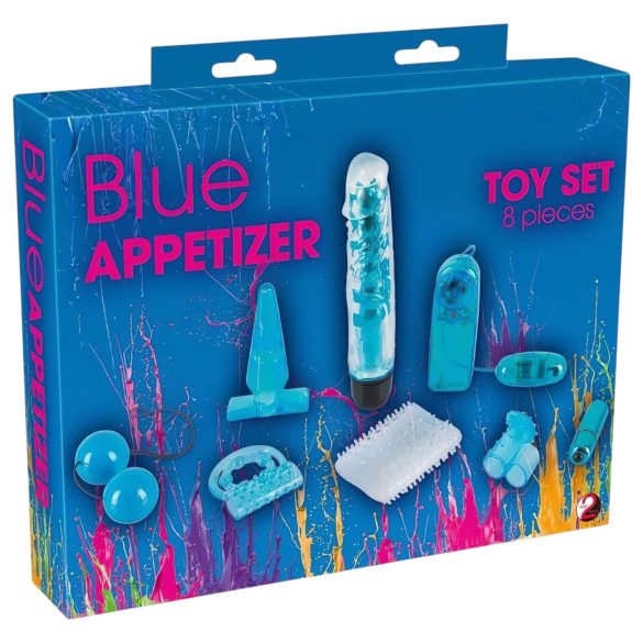 You2Toys - kit vibratore 8 pezzi - stimolazione multipla silicone blu